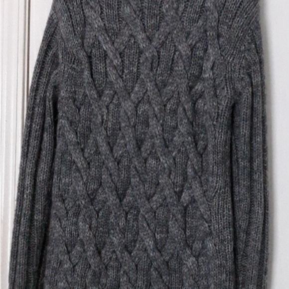 UGG Margie Shawl Collar Chunky Cable Knit Gray Cardigan Sweater sz S - Picture 6 of 7